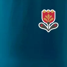 Folklór na prsníku tulipán