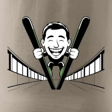 Vysmiatý kreslený skokan