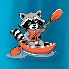 Mýval v kajaku kreslený