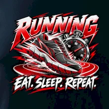 Bežecká topánka so stopkami eat sleep repeat