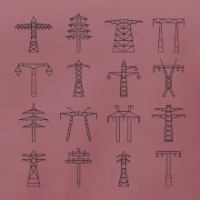 Typy stožiarov vysokého napätia