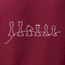 Šachové figúrky v rade - obrys