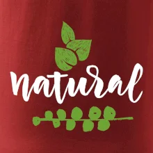 Natural - nápis v listoch