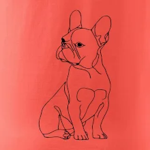 Francúzsky buldoček čierna kresba