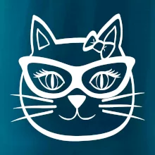 Mačacie dievča s okuliarmi