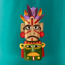 Mayová maska s perím