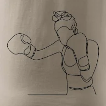 Žena boxerka jedným ťahom