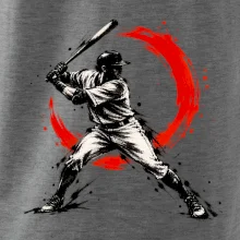Baseballový pálkař japonská tušová malba