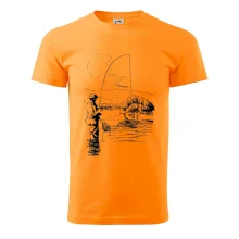 Kreslený rybár s podberákom