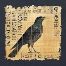 Egyptské hieroglyfy vták