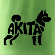 Akita Inu - Nápis v tele