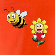 Parové tričko - Včela a kvetina Parové tričko - Včela a kvetina