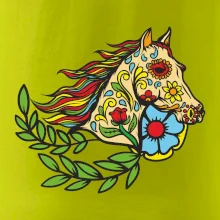 Kôň farebný s listami