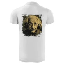 Albert Einstein so slúchadlami Albert Einstein so slúchadlami