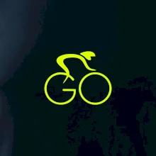 GO - Fluo cyklista malý