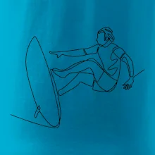 Surfer na vlne jedným ťahom Surfer na vlne jedným ťahom