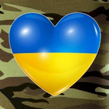 Ukrajina srdce vlajka