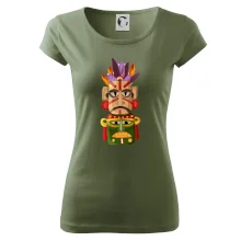 Mayová maska s perím