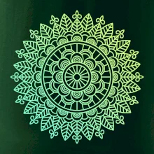 Mandala zelenožlutá Mandala zelenožlutá