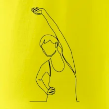 Preťahujúca sa žena jedným ťahom