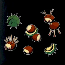 Gaštanové zvieratká - obdĺžnik