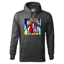 Vitráž - Ježiš a kríž