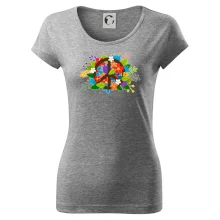 Peace symbol prerastený kvetinami