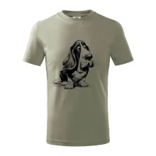 Čiernobiela karikatúra baset