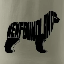 Novofundlandský pes - nápis v tele