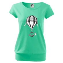 Teplovzdušný balón kreslený