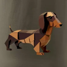 Jazvečík - zlepený z papiera