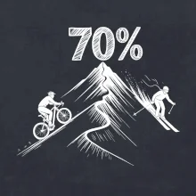 Narodeniny cyklista a lyžiar 70