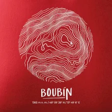 Boubín - vrstevnice v kruhu