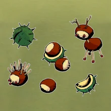 Gaštanové zvieratká - obdĺžnik