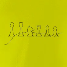 Šachové figúrky v rade - obrys