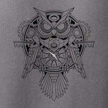 Steampunk sova čiernobiela Steampunk sova čiernobiela