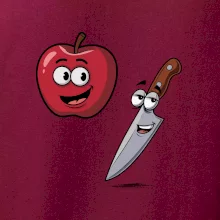 Parové tričko - Jablko a nôž