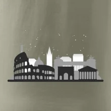 Rím silueta pamiatky Rím silueta pamiatky