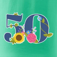 Kvetinové číslo kreslené - 50