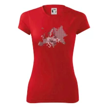 Mapa Európy - srdce v Ukrajine