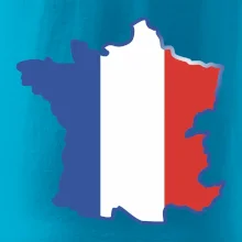 Francúzska vlajka mapa obrys Francúzska vlajka mapa obrys