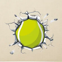 Tenisová loptička v triku