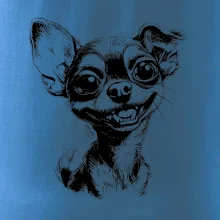 Čiernobiela karikatúra čivava