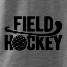 Field hockey loptička a nápis Field hockey loptička a nápis