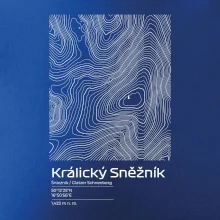 Králický Sněžník - vrstevnice v obdĺžniku