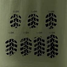 Pneumatiky - obtlačok v závislosti na tlaku