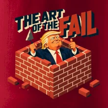 Donald Trump zazděný ve vlastní zdi