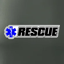 Záchranár rescue kríž modrý