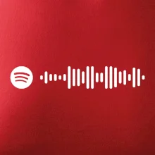 Spotify kód na prsníku