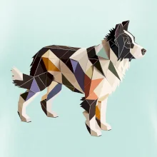 Border kólia zlepená z papiera